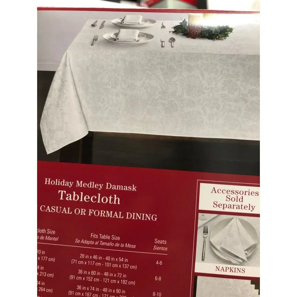 TABLECLOTH‎ HOLIDAY MEDLEY FOR CASUAL OR FORMAL DINING 60 X 84 NWT